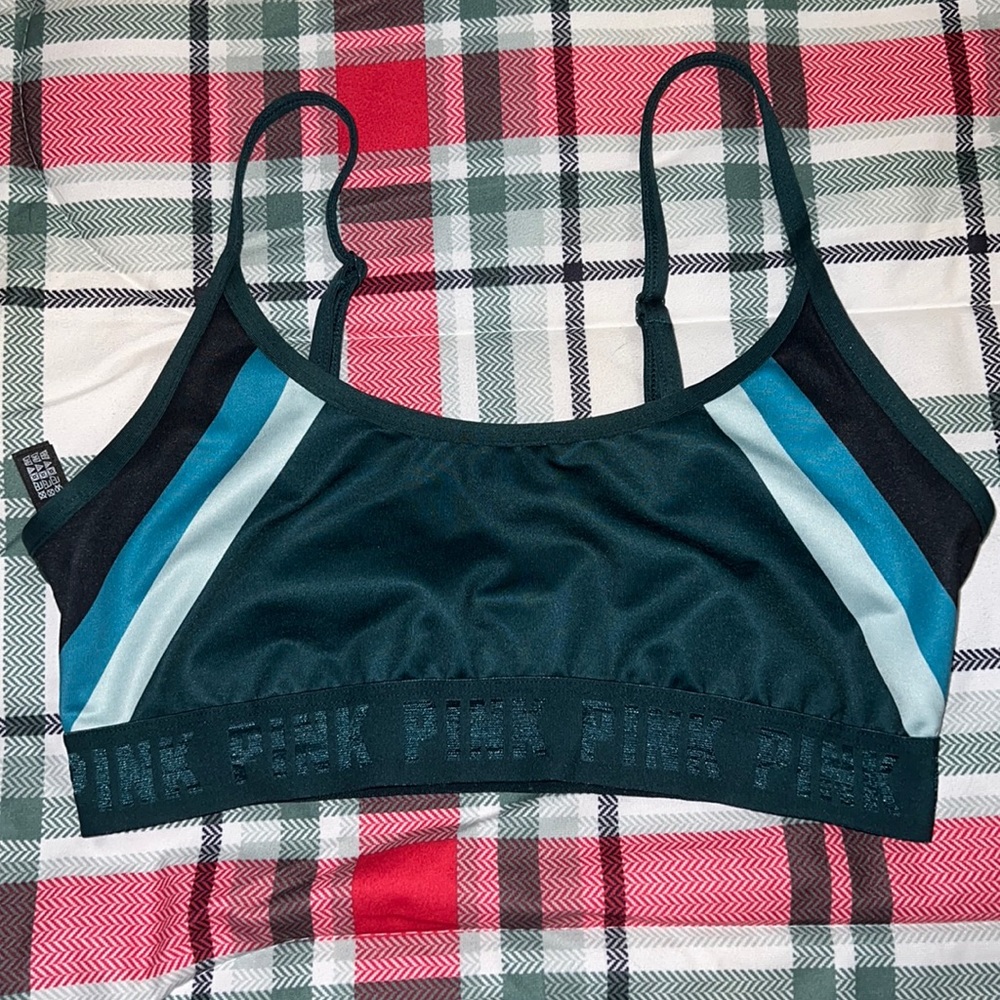 Pink sports bra